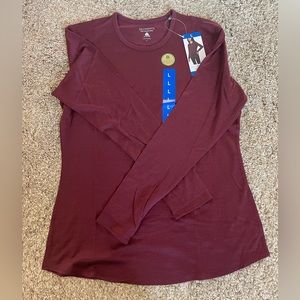 NWT Segments 100% machine washable merino wool long sleeve top